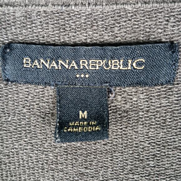 Banana Republic Jacket Women Medium Gray Full Zip Mock Neck Athletic Track - Picture 2 of 9